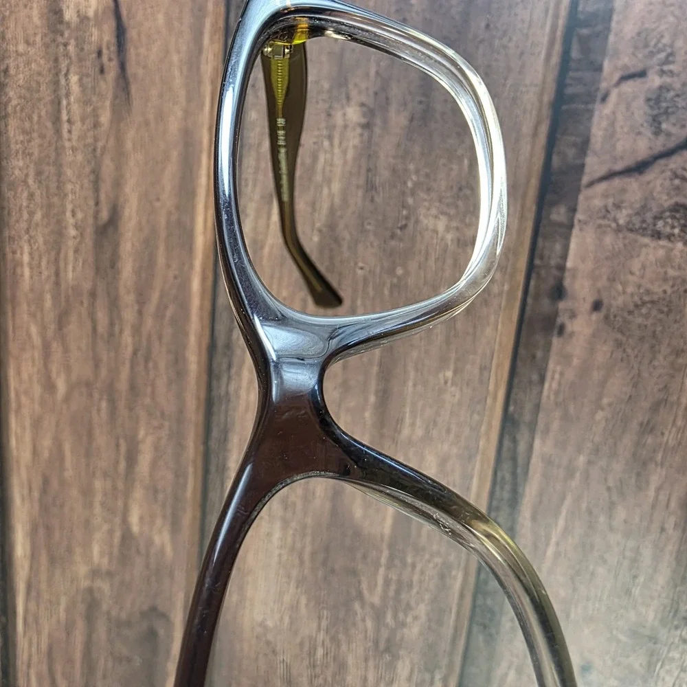 Coach Eyeglasses Womens Olive Brown Gradient Clear HC6089 5408 Rectangle Frames‎